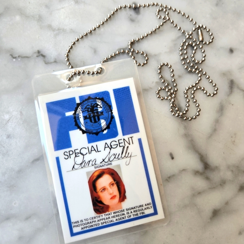 Special Agent Dana Scully Badge Necklace